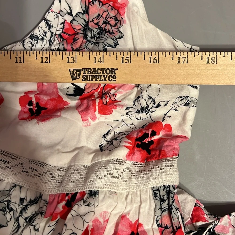 Torrid White & Pink Floral Tiered Midi Dress Size 12 NWOT - Picture 13 of 14